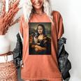 Boston Terrier Mona Lisa Painting Art Dog Mom Dad For Men Women Kids Women's Comfort Colors T-Shirt Yam