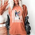 Boston Terrier Papa Cool Dog Lover USA American Flag Men Women Women's Comfort Colors T-Shirt Yam