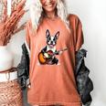 Boston Terrier Playing Guitar Boston Terrier Women's Comfort Colors T-Shirt Yam