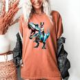 Boston Terrier Riding T-Rex Dinosaur Dog Lover Women's Comfort Colors T-Shirt Yam