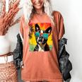 Dog Boston Terrier Hawaiian Women's Comfort Colors T-Shirt Yam