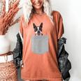 Dog In Your Pocket Boston Terrier For Men Women Girls Kids Women's Comfort Colors T-Shirt Yam