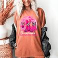 Ghost And Witch Boston Terrier Dog In October We Wear Pink Women's Comfort Colors T-Shirt Yam