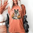 Halloween Boston Terrier Ghost Women's Comfort Colors T-Shirt Yam