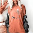 Halloween Boston Terrier And Skeleton Women's Comfort Colors T-Shirt Yam