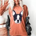 Kids Boston Terrier Dog For Women And Girls Women's Comfort Colors T-Shirt Yam