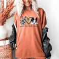 Peace Love Boston Terrier Boston Terrier Lover Dog Mom Women's Comfort Colors T-Shirt Yam