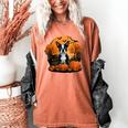 Pumpkin Boston Terrier Costume On Boston Terrier Halloween Women's Comfort Colors T-Shirt Yam