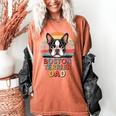 Retro Boston Terrier Dad Women's Comfort Colors T-Shirt Yam