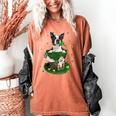 St Patrick's Day Leprechaun Boston Terrier Dog Shamrock For Men Women Kids Women's Comfort Colors T-Shirt Yam