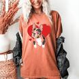 Valentine's Day Boston Terrier Heart Women's Comfort Colors T-Shirt Yam