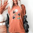 Xmas Tree Santa Riding Boston Terrier Christmas Women's Comfort Colors T-Shirt Yam