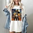 Aesthetic Halloween Boston Terrier Dog Witch Pumpkin For Men Women Kids Women's Comfort Colors T-Shirt Ivory