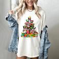 Boston Terrier Dog Christmas Tree Lights Xmas Pajama For Men Women Kids Women's Comfort Colors T-Shirt Ivory
