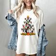 Boston Terrier Dog Christmas Tree Santa Hat Xmas Pajama Men Women Kids Women's Comfort Colors T-Shirt Ivory