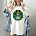 Boston Terrier Dog St Patricks Day Irish Pet Lover Men Women Kids Women's Comfort Colors T-Shirt Ivory