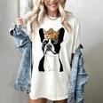 Boston Terrier Dog Wearing Crown For Men Women Girls Kids Women's Comfort Colors T-Shirt Ivory
