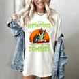 Boston Terrier Halloween Zombie American Gentleman Dog Lover Women's Comfort Colors T-Shirt Ivory