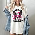 Boston Terrier Heart Glasses Girls Bostie Valentines Day Women's Comfort Colors T-Shirt Ivory