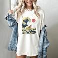 Boston Terrier Japanese Kanagawa Wave Surf Dog Women's Comfort Colors T-Shirt Ivory