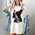 Boston Terrier Lovers Colorful Pop Art Boston Terrier Women's Comfort Colors T-Shirt Ivory