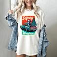 Boston Terrier Merry Christmas Tree Truck Santa Dog X-Mas Women's Comfort Colors T-Shirt Ivory