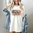 Boston Terrier Mom Dog Lovers American Flag 4th Of July Women's Comfort Colors T-Shirt Ivory