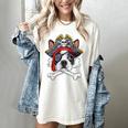 Boston Terrier Pirate T Shirt Jolly Roger Crossbones Skull Women's Comfort Colors T-Shirt Ivory
