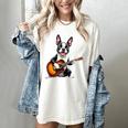 Boston Terrier Playing Guitar Boston Terrier Women's Comfort Colors T-Shirt Ivory