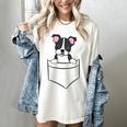 Boston Terrier In The Pocket Cute Pocket Boston Terrier Women's Comfort Colors T-Shirt Ivory