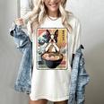 Boston Terrier Ramen Noodles Japanese Art Retro Ocean Waves Women's Comfort Colors T-Shirt Ivory