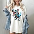 Boston Terrier Riding T-Rex Dinosaur Dog Lover Women's Comfort Colors T-Shirt Ivory