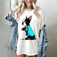 Boston Terrier Tattoos I Love Mom Women's Comfort Colors T-Shirt Ivory