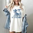 Boston Terrier UFO Cowboy Dog Dog Mom Dog Dad Alien Dog Women's Comfort Colors T-Shirt Ivory