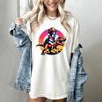 Boston Terrier Wearing A Cowboy Hat On T-Rex Women's Comfort Colors T-Shirt Ivory