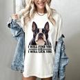 Boston Terrier Will Find And Lick You Bostie Mom Women's Comfort Colors T-Shirt Ivory