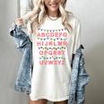 Christmas Alphabet Candy Cane Teachers Students Candy Cane For Men Women Kids Women&#x27;s Comfort Colors T-Shirt Ivory