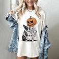 Halloween Skeleton Boston Terrier Women's Comfort Colors T-Shirt Ivory