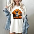 Pumpkin Boston Terrier Costume On Boston Terrier Halloween Women's Comfort Colors T-Shirt Ivory