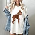 Red Boston Terrier Dog Women's Comfort Colors T-Shirt Ivory