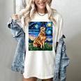 Red Heeler Starry Night Cattle Dog Colorful Art By Aja For Men Women Girls Kids Women's Comfort Colors T-Shirt Ivory