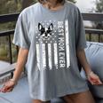 Best Boston Terrier Dog Mom Ever USA Flag For Men Women Kids Women's Comfort Colors T-Shirt Gray