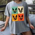 Bostie Dog Lover Boston Terrier With Sunglasses For Men Women Girls Kids Women's Comfort Colors T-Shirt Gray