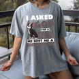 Boston Terrier American Gentleman Non-Sporting Dog Lover Women's Comfort Colors T-Shirt Gray