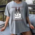 Boston Terrier American Gentleman Personal Stalker Dog Lover Women's Comfort Colors T-Shirt Gray
