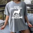 Boston Terrier Awesome Women's Comfort Colors T-Shirt Gray