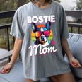 Boston Terrier Bostie Dog Breed Pet Bostie Mom Women's Comfort Colors T-Shirt Gray