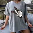 Boston Terrier Bostie Dog Kids Boys Girls Women's Comfort Colors T-Shirt Gray