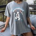 Boston Terrier Boy Cute Cartoon Dog Owner Pet Boston Terrier Women's Comfort Colors T-Shirt Gray