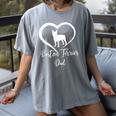 Boston Terrier Dad Cute Boston Terrier Silhouette Heart Women's Comfort Colors T-Shirt Gray